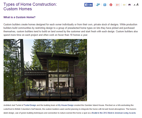 Types of Home Construction Custom Homes, NAHB